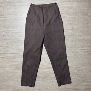Vintage 60s 70s Jeanie Blue Bell Womens Pants Brown Trousers Crop 22x24